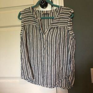 Loft Top with Navy Stripes